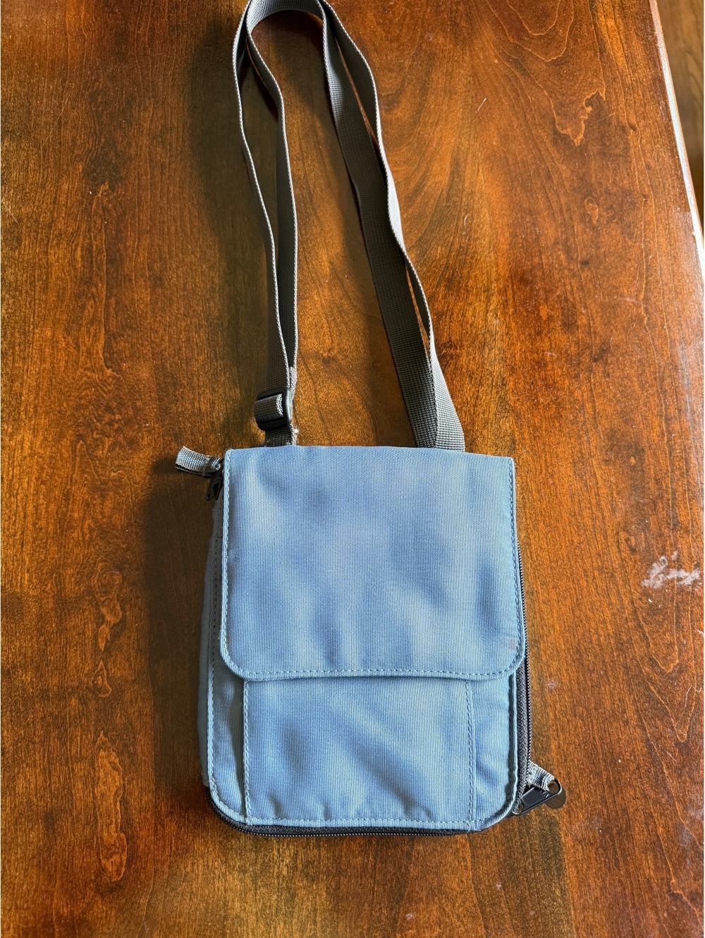 Eddie Bauer Light Blue Crossbody Bag with Multiple Compartments